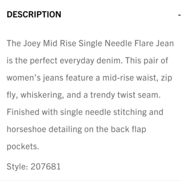 True Religion Joey Mid Rise Single Needle Flare Jean Medium Storm Wash  Size 29 - Picture 15 of 16